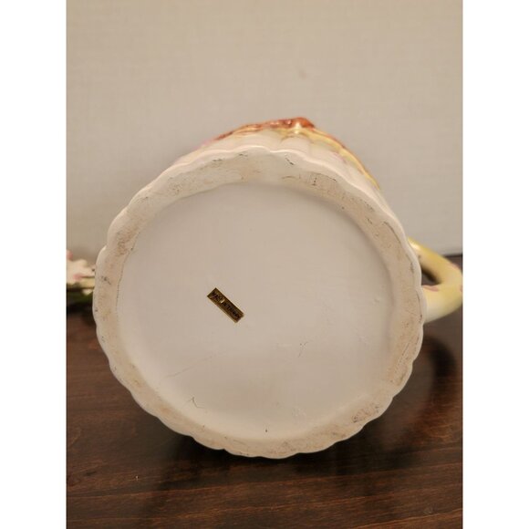 Ceramic Aparagus Stalks Pitcher Vase Tromp L'oeil Style Lavender & Greenish 8" - Picture 5 of 7